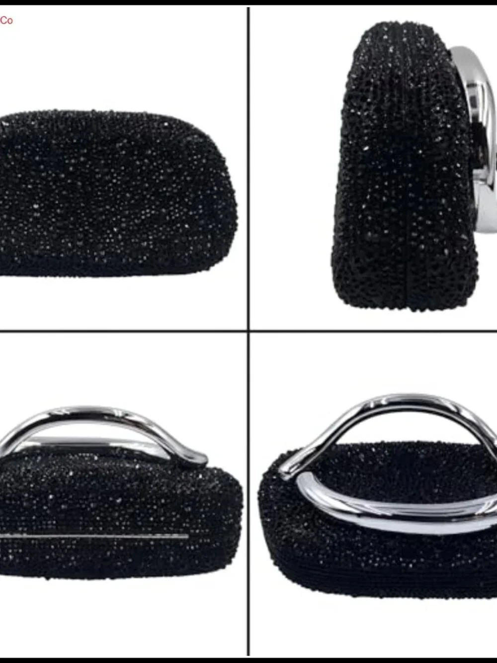 Rhinestone Crystal Clutch Evening Bag with Detachable Chain Strap